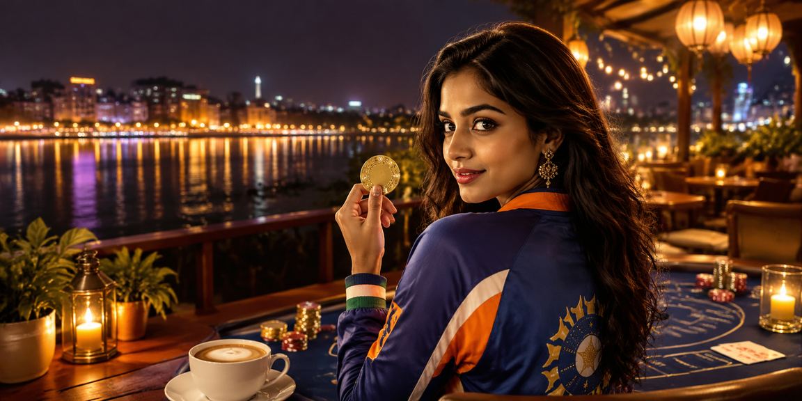 Ahmedabad riverfront with players enjoying cricket betting responsibly