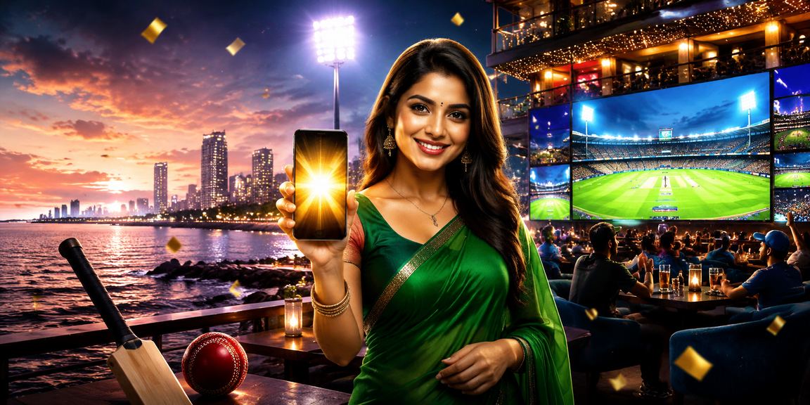 Indian player enjoying cricket betting on a mobile device